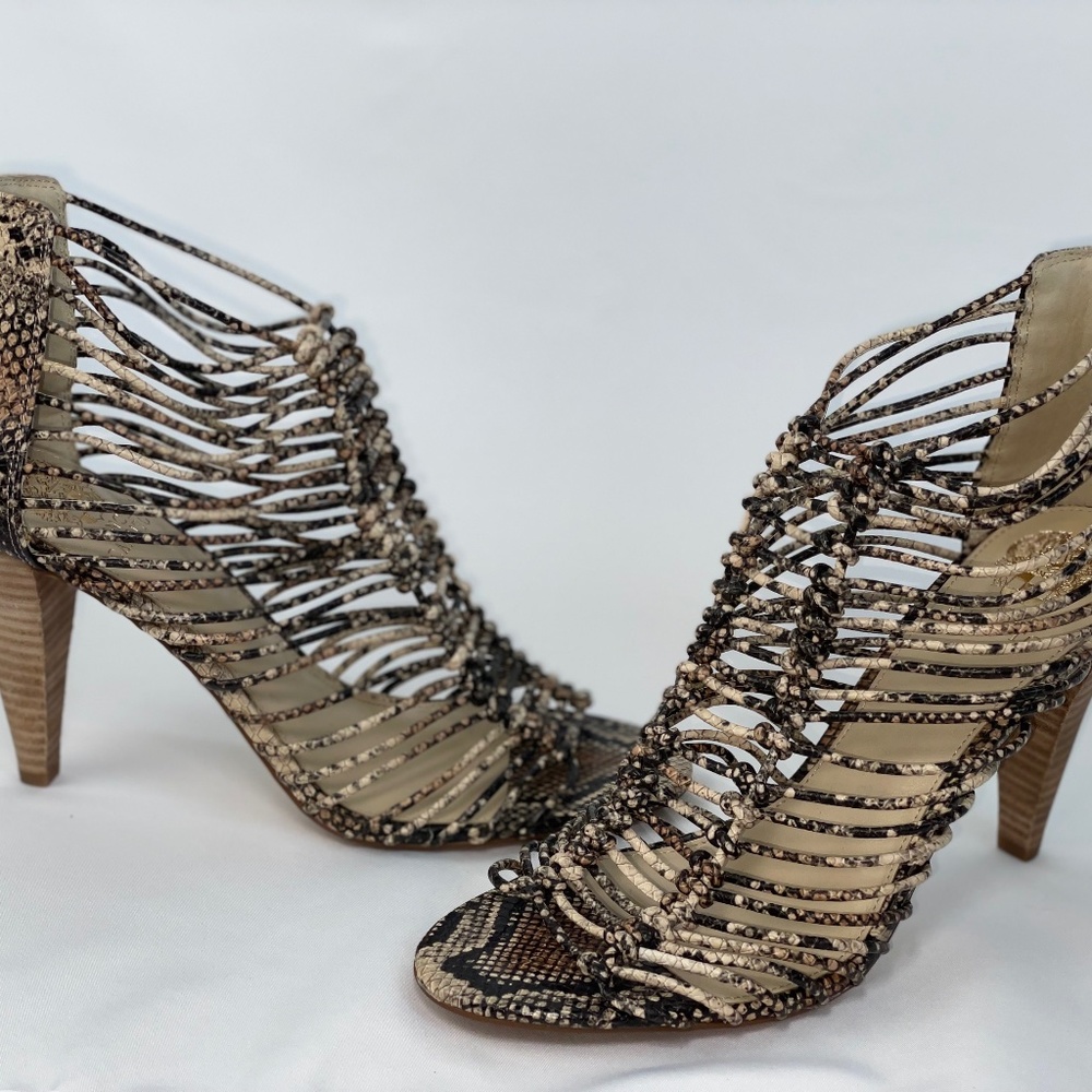Vince Camuto Alsandra Snake Print Booties